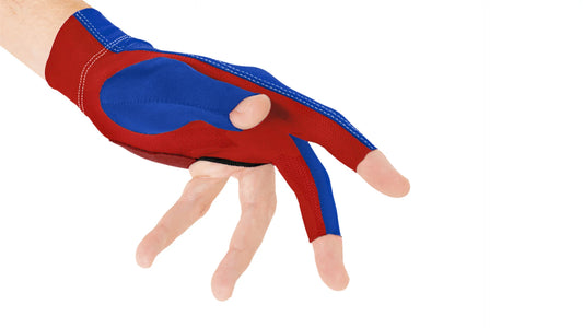 Predator Second Skin Billiard Glove USPBS Blue and Red - Left Hand