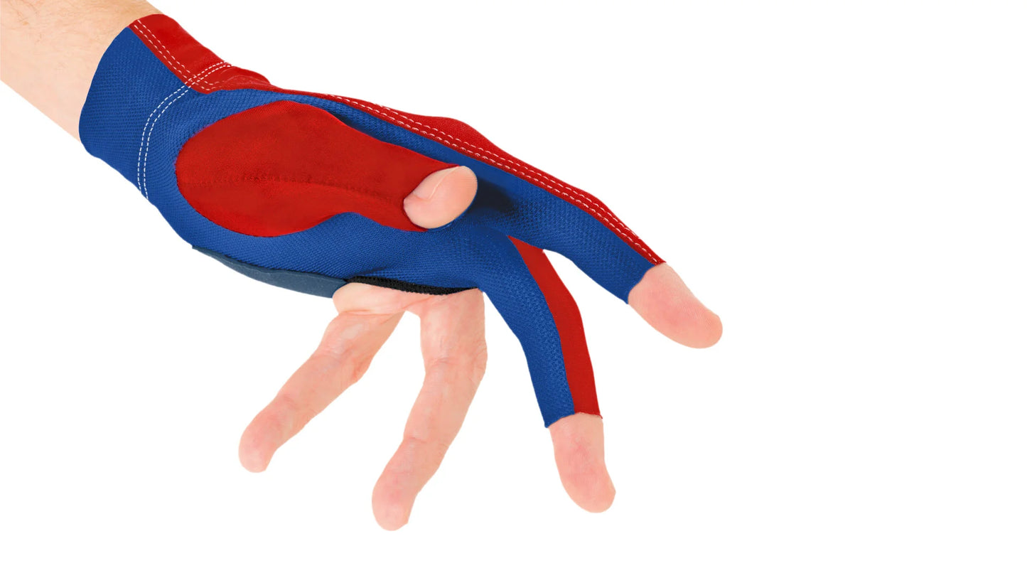Predator Second Skin Billiard Glove USPBS Red with Blue- Left Hand