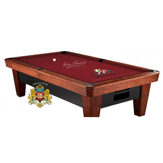Τσόχα Iwan Simonis 920 BURGUNDY (τιμή σετ μπιλιάρδου 9ft)
