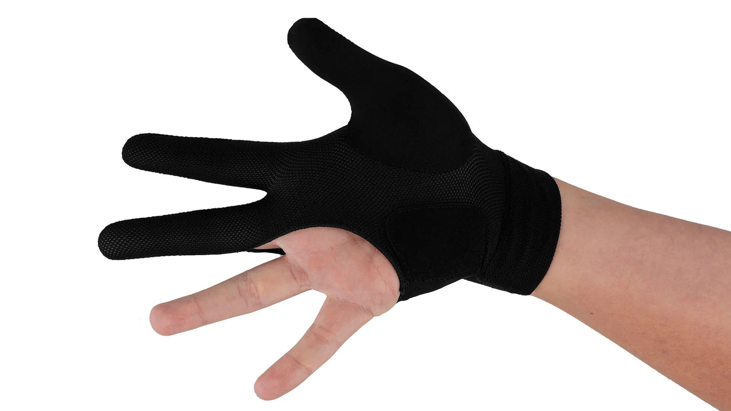 Predator Second Skin Black & Yellow Billiard Glove with Closed Fingers - Left Hand